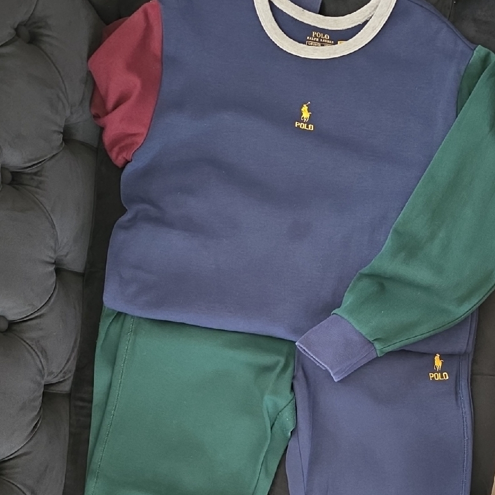 Polo by Ralph Lauren Kids Matching Set - Blue, Green, Red